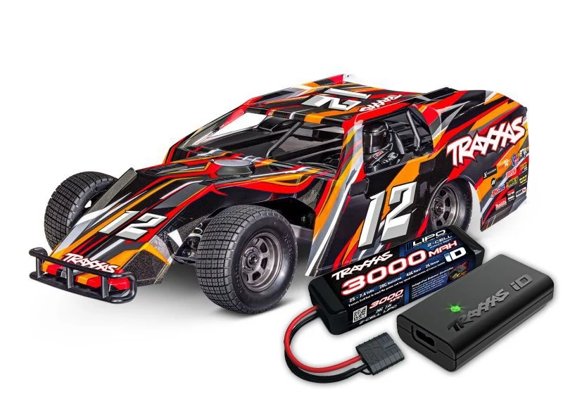TRAXXAS Slash Modified BL-2S Orange 1/10 Dirt Oval Racer RTR Brushless akksival és töltővel